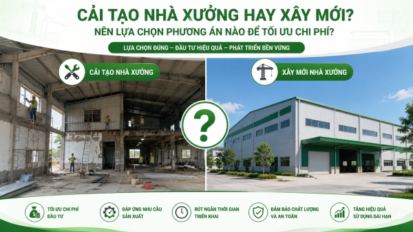 Cải tạo nhà xưởng hay xây mới? Nên lựa chọn phương án nào để tối ưu chi phí?